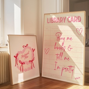 Koop boeken voor mij en vertel me dat ik mooi ben | Trendy boekdecor | Boekachtige muurkunst | Kunst aan de muur boekenclub | Bibliotheekpas Trendy Art | DIGITALE download