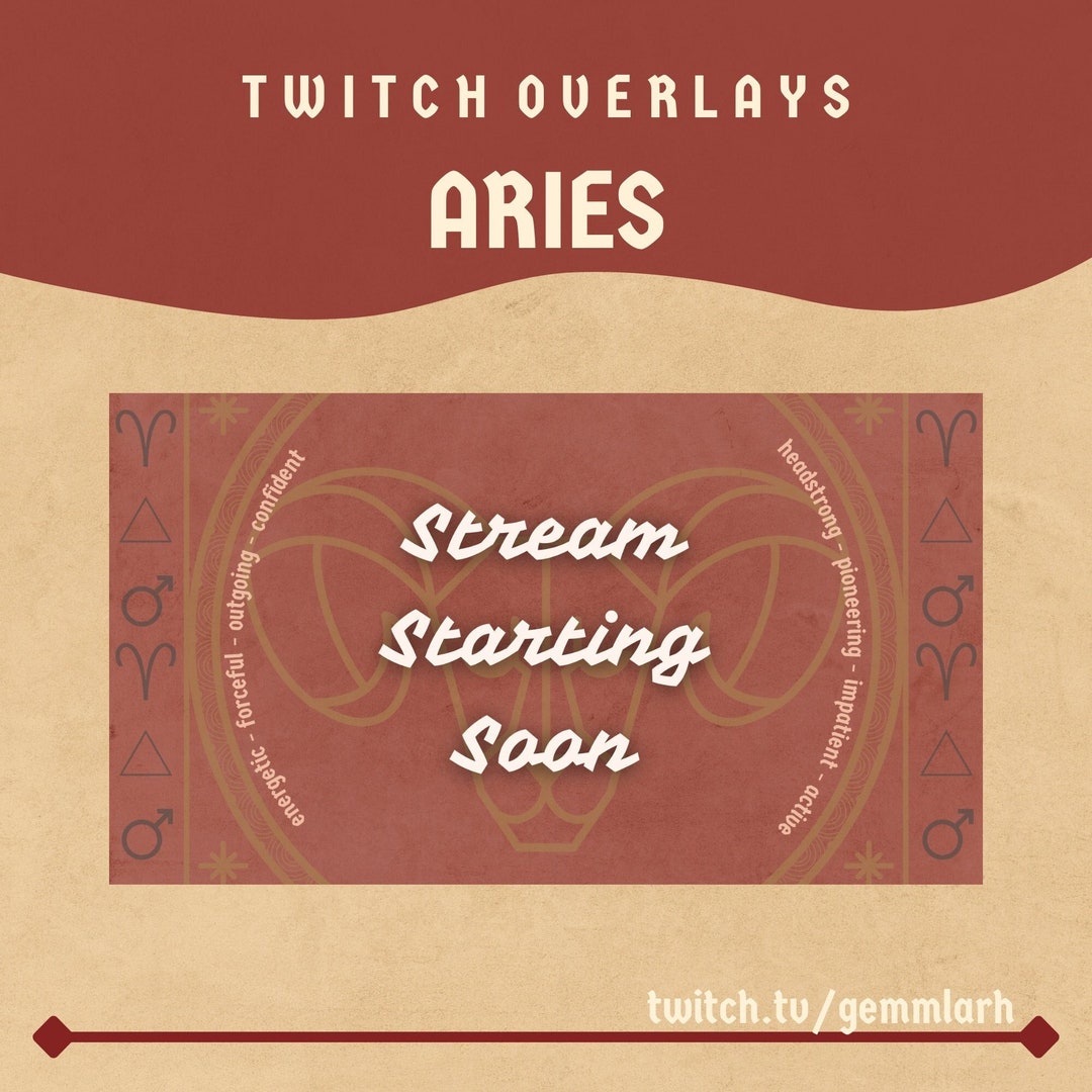 ARIES - Twitch Overlay (zodiac Series) - Etsy
