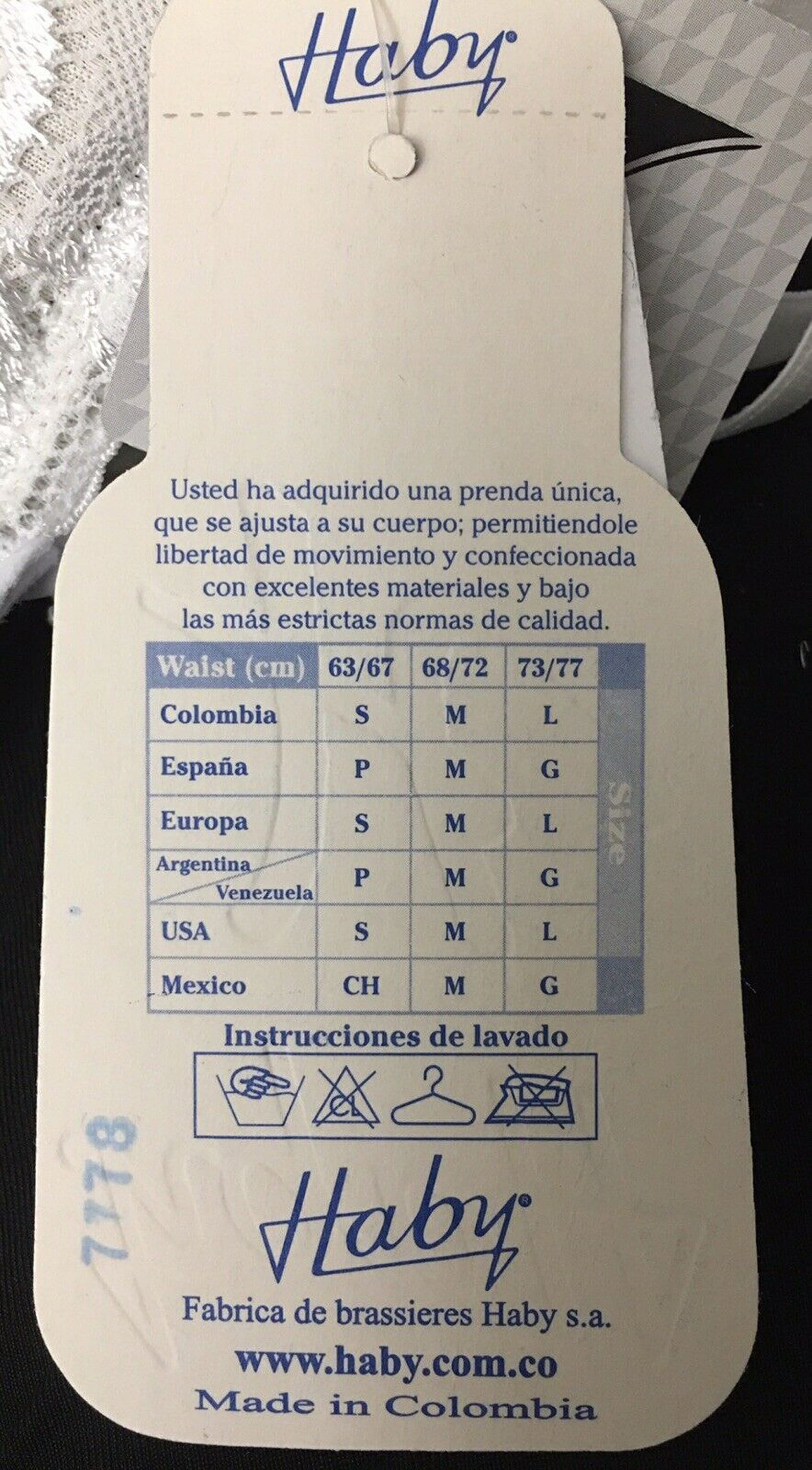 Haby Ropa Intima Copa Women's White Bra Size 36 Made in Colombia - Etsy ...