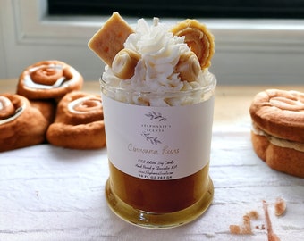 Cinnamon Buns Soy Candle, Cinnamon Bun Scented Candles, Cinnamon Candle, Dessert Candles, Cinnamon Roll Candle, Christmas Soy Candles