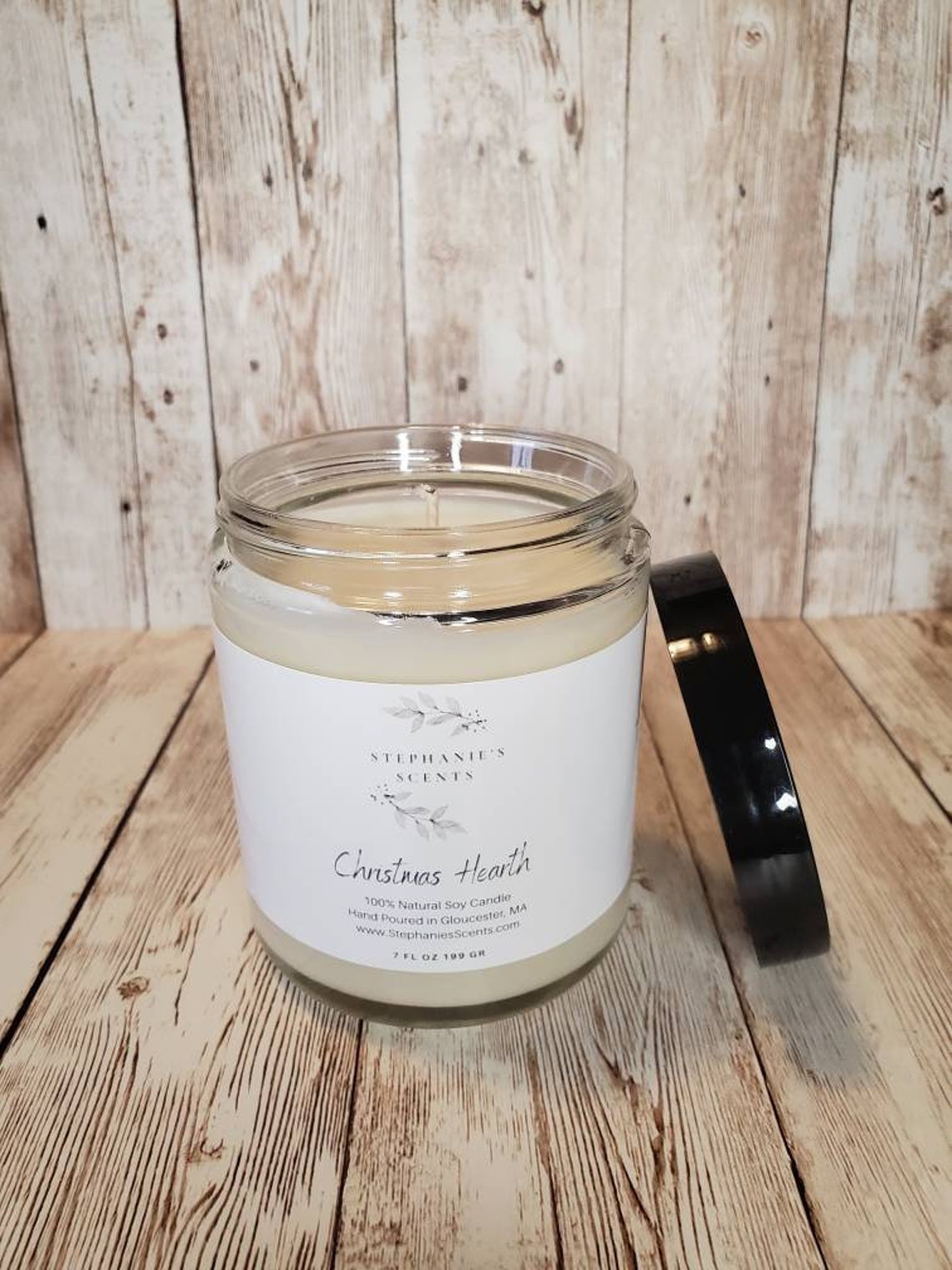 Christmas Hearth Soy Candle Natural Soy Candle Hand Poured Etsy