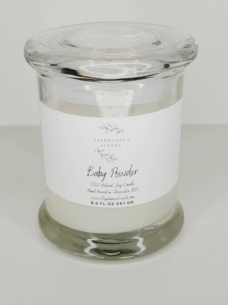 Baby Powder Soy Candle Baby Shower Candle Due Date Baby Etsy