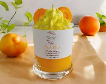 Peach Nectar Soy Candle, Sulty Scented Wax