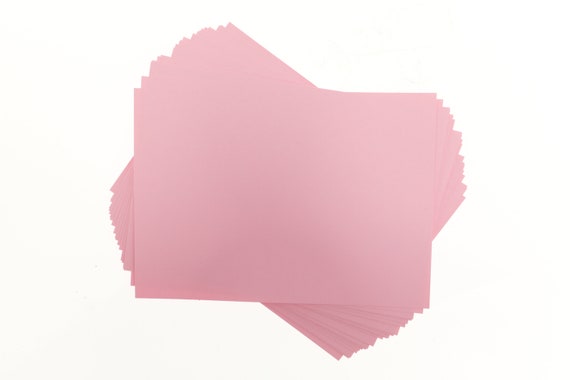 5 X 7 Pink Card Stock, 67 Bristol Blank Card Stock, Flat, Pack of 24 