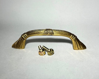 Aged, Vintage Brass Drawer Pull