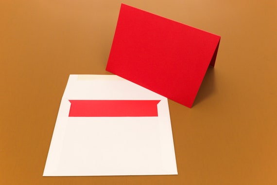 7 X 10 Cards, Folds to 5 X 7, Scored for Easy Folding, Smooth Bright Red,  65 Card Stock W/white Envelopes, 20 Cards With 20 Envelopes 