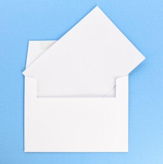 4.5 X 6.25 Ultra Smooth White Card Stock With White Envelopes