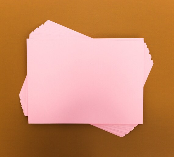5 X 7 Pink Card Stock, 67 Bristol Blank Card Stock, Flat, Pack of 24 
