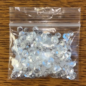 Translucent Pearl White Crafting Sequins - 5mm