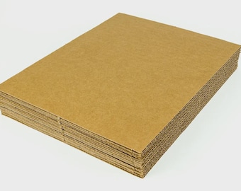 8"x10"and 8.5"x11", 200# Sturdy Corrugated Cardboard Sheets, 10 Packs, Photo Backs, Crafts, Framing, Sample Packs Available, Made in USA