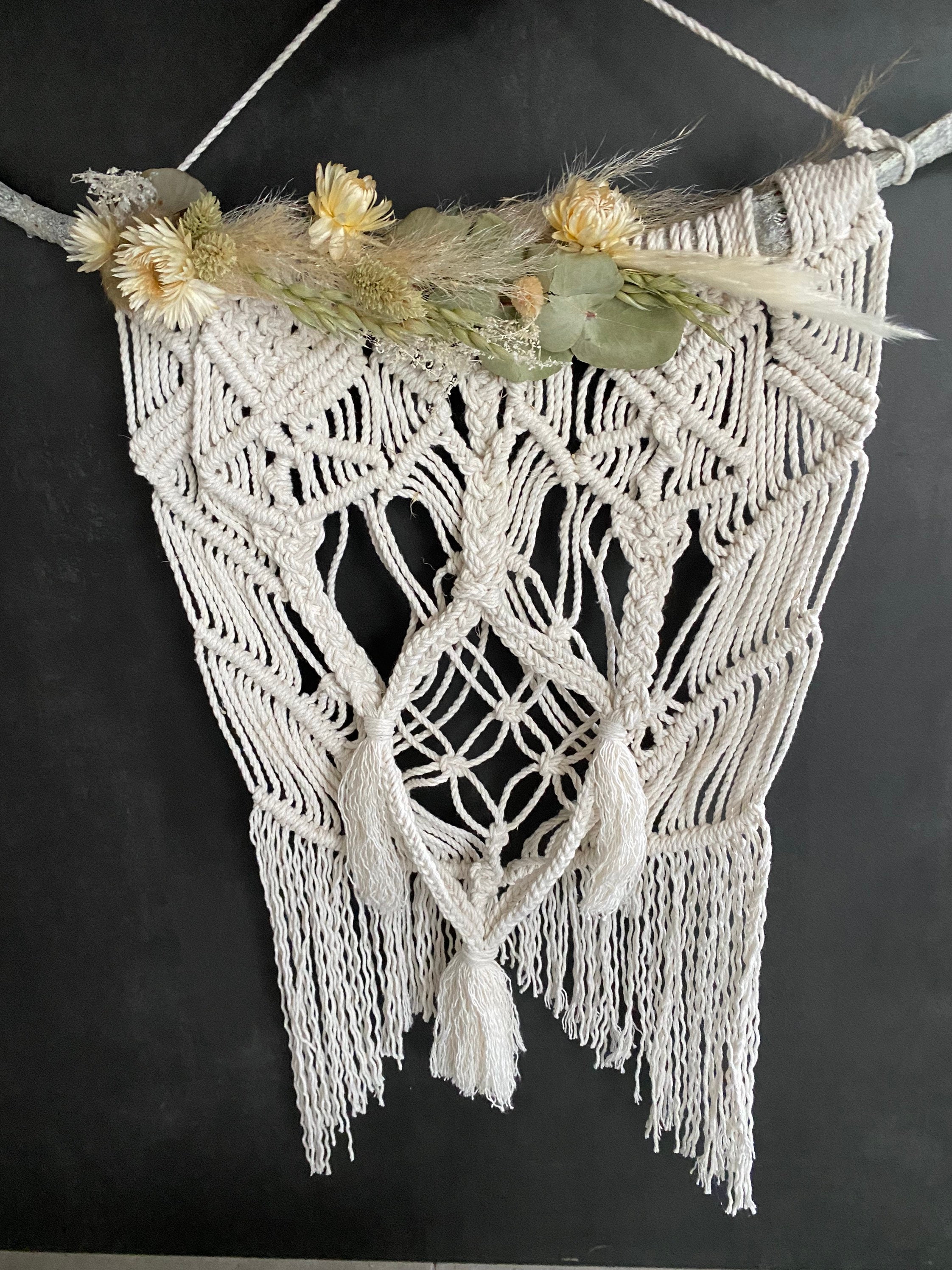 Décor Macramé/Fleurs Séchées