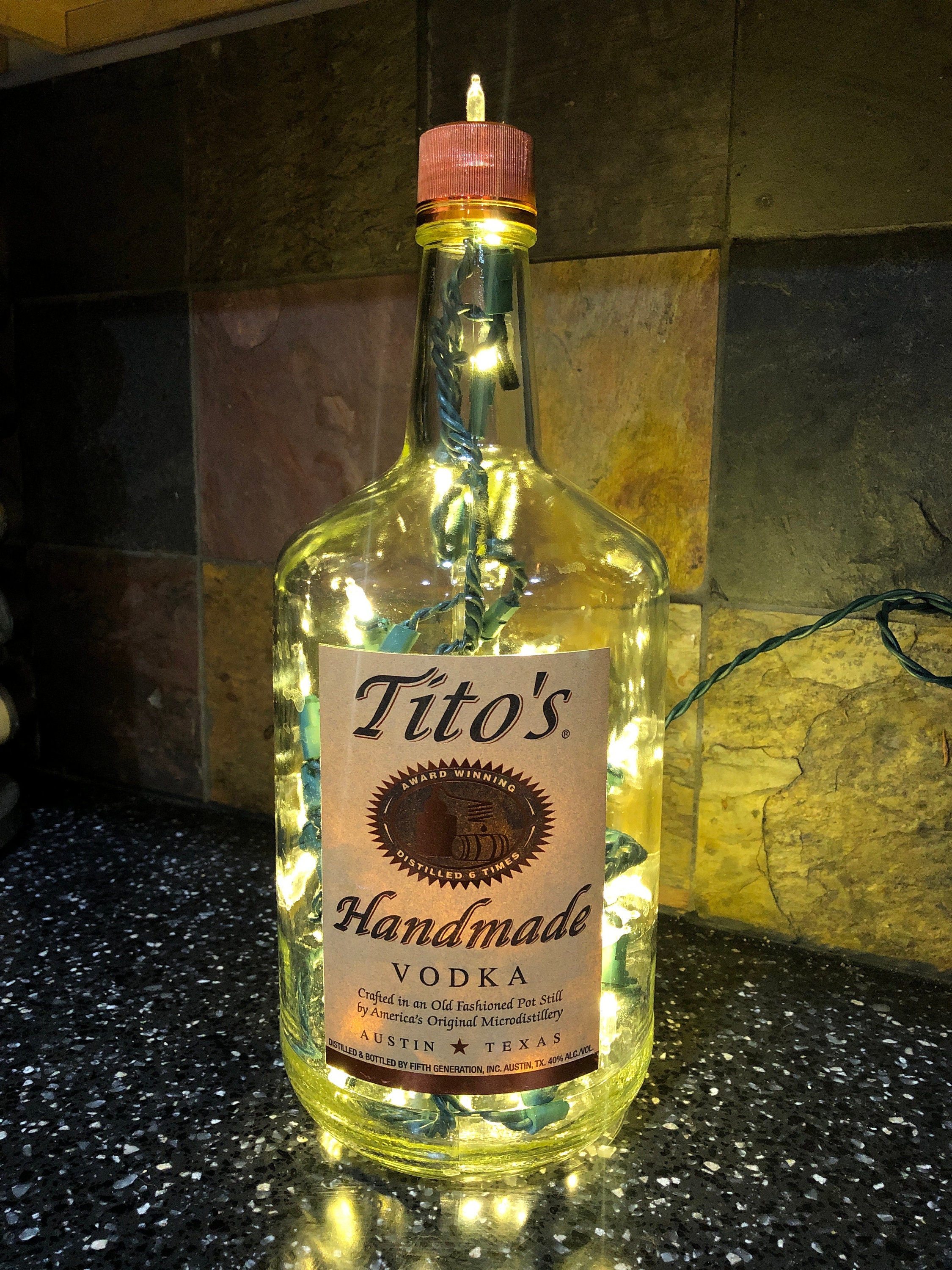 Large LightUp Alcohol Bottles Etsy