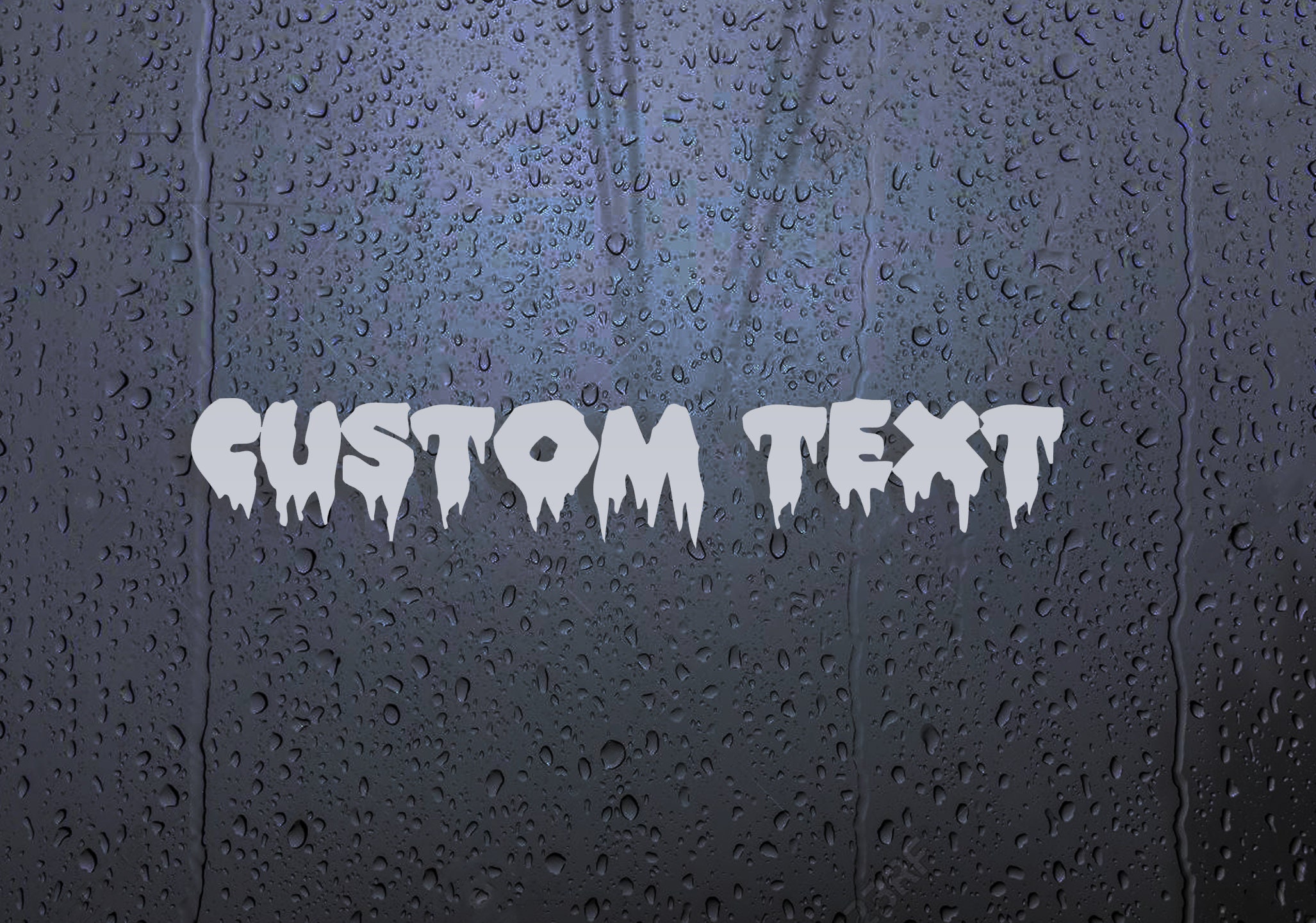 Custom Text Drip Decal Sticker Etsy