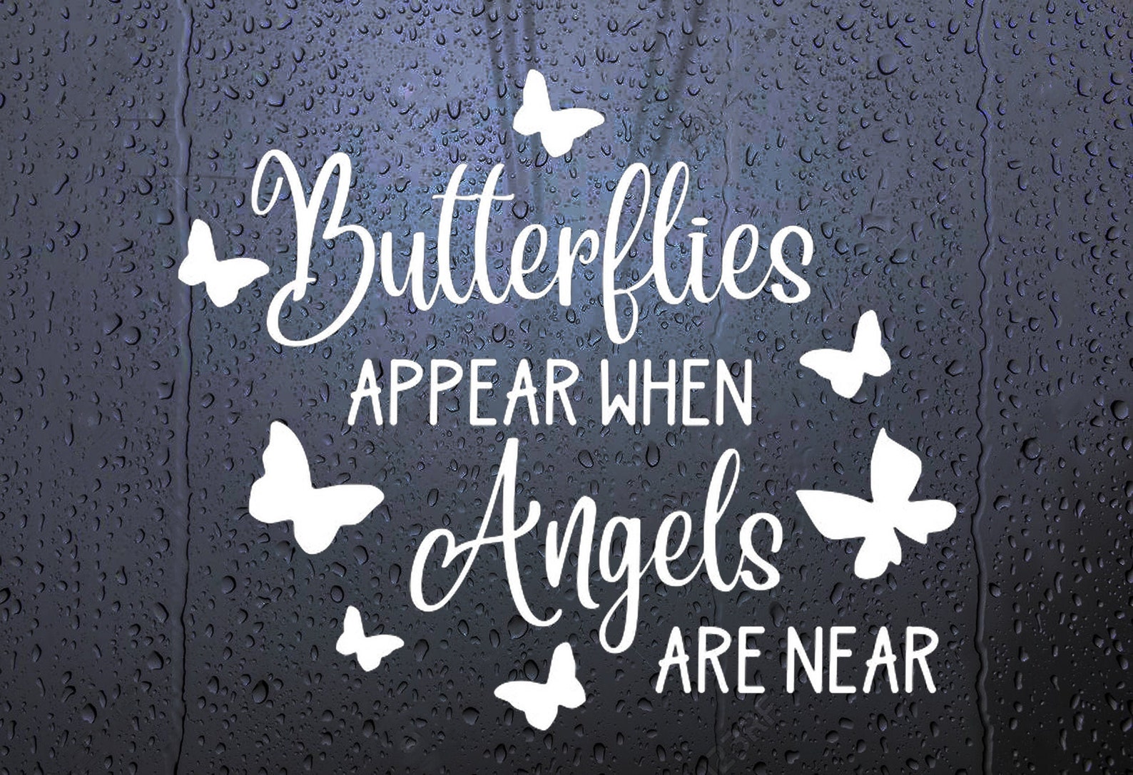 Butterflies appear when Angels are near Decal Sticker Etsy