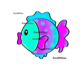 Pescado png, Verano png, Archivo digital, Sublimación png, Verano, playa png, lindo png, acuarela png