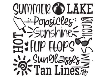 Summer, Summer Subway Art, Summertime, Summertime Subway Art, Sublimation PNG, Summer PNG, Digital File, Digital Download, Sublimation