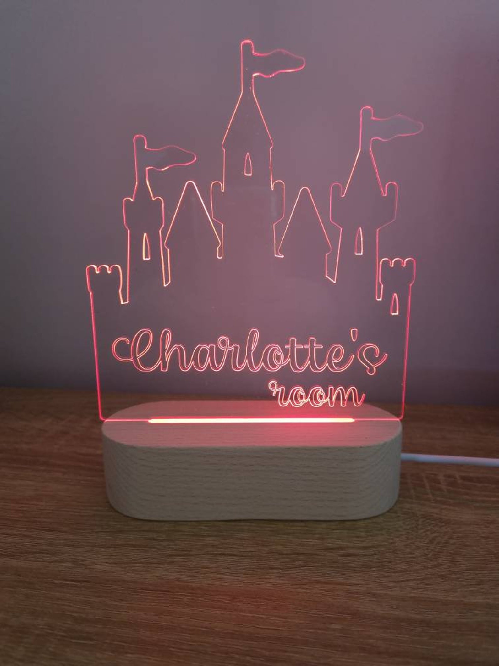 Personalised Night Light Engraved Night Light Childrens Etsy