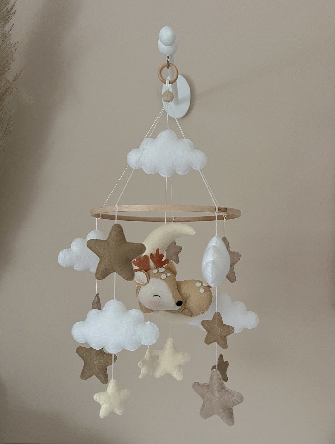 Baby Mobile Filz Regenbogen - Boho Deko Für Babybett & Wickeltisch