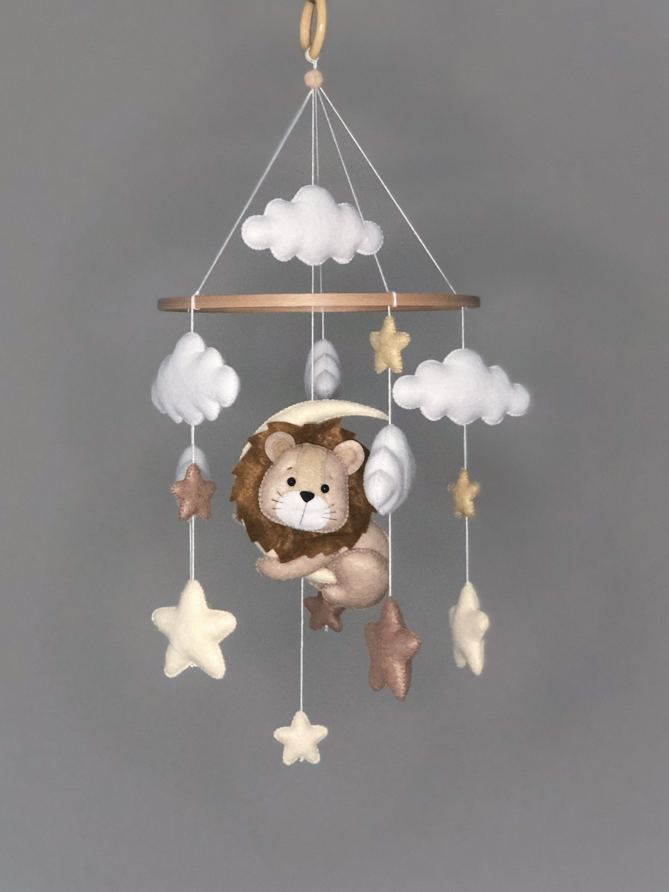 Mobile Bébé Etoiles + Support Mobile Bois - Mobile pour bébé Mobile - Baby  Shower Gift