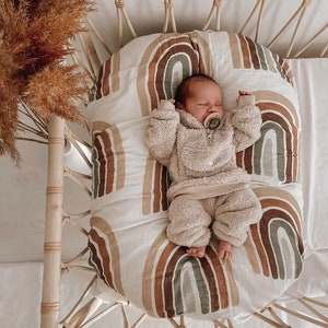Panno in mussola Baby XL Arcobaleno 120 x 120 cm panno in mussola / coperta coccolosa / coperta per bebè / panno fasciatoio immagine 1