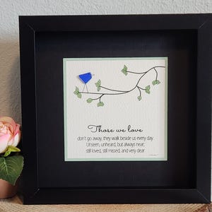 Those We Love Sympathy Gift, Condolences, Sea Glass Art, Bereavement, Memorial