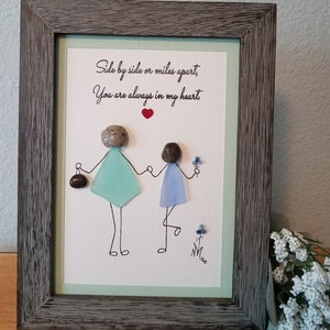 Mother's Day Gift, Graduation Gift, Grad Gift for Daughter, Sea Glass, Pebble Art