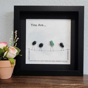 YOU ARE.... Positive Words of Affirmation for Women & Girls, Inspirational, Pebble Art, Graduation Gift