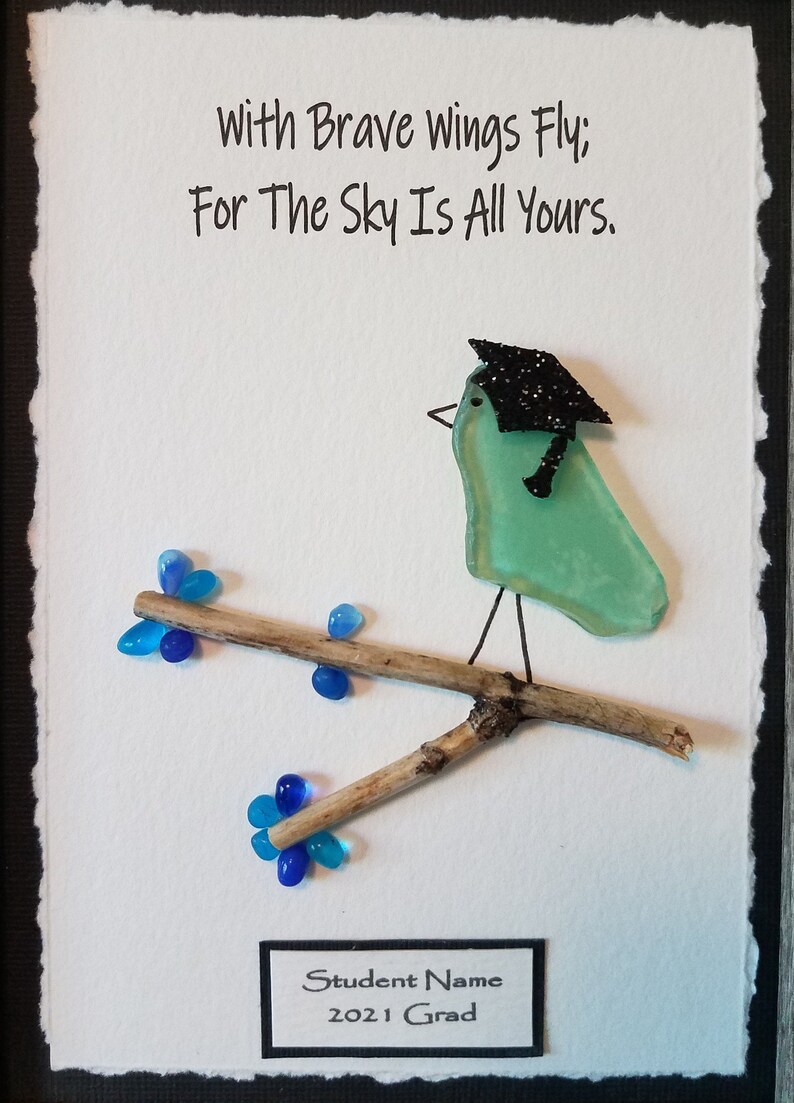 Graduation Gift Sea Glass Art Inspirational Art | Etsy