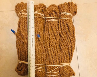 Brown Hand Made Coconut Fiber Rope Bird Toy- 20 Feet - 6 mm Natural Colour 