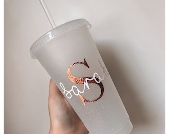 Personalized Cup - Letter + Name / Cold Cup / Personalized gift, gift, birthday, bachelorette party, wedding, pregnancy, birth, friends, family