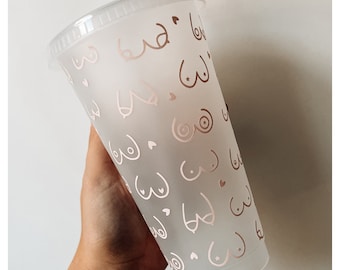 Tazza personalizzata - Girl Power / Tazza fredda / Regalo personalizzato, regalo, compleanno, addio al nubilato, matrimonio, gravidanza, amici, seno, cancro