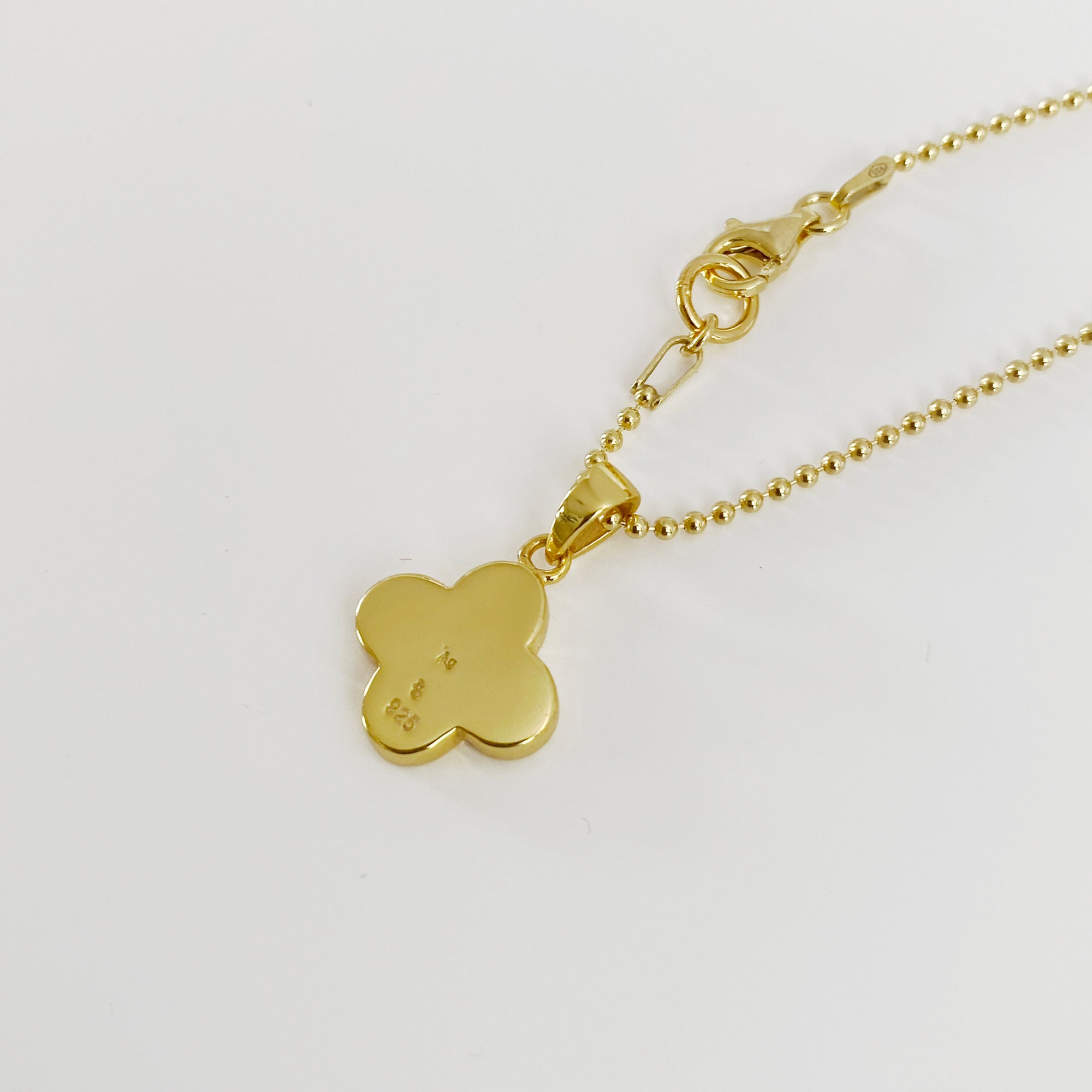 WANDA PLATA Collana Girocollo Ciondolo Quadrifoglio Portafortuna da Donna Argento 925, Trifoglio