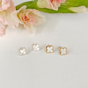 Clover Earrings Gold Silver 925