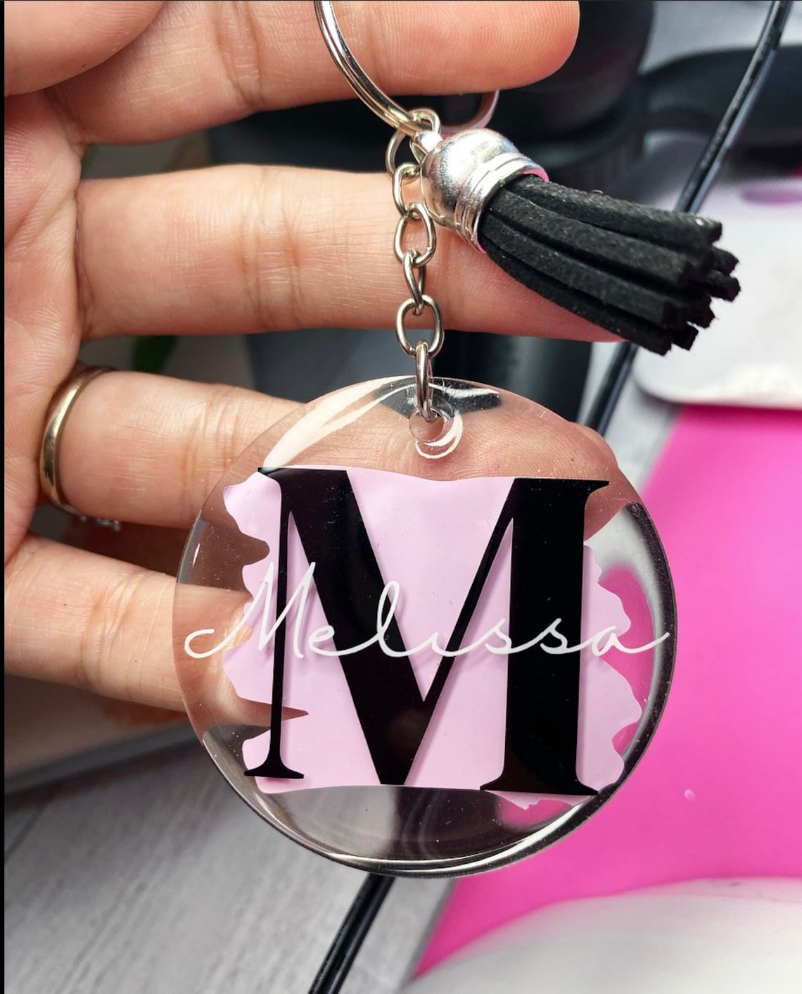 Letter Keychain/ Custom Keychain/ Name keychain/ Cute gift Etsy