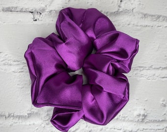 Deep Purple Scrunchie/ Hair Scrunchies/ Hair accessories/ Girly gifts/ Hair ties/ Handmade