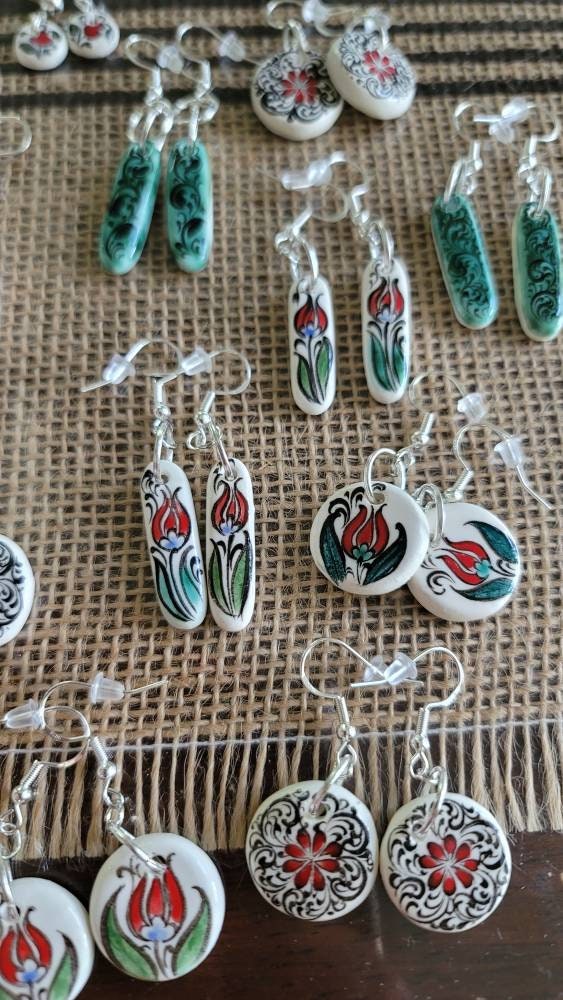 Ceramic earrings Etsy