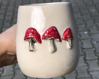 Handmade Mushroom Ceramic Mug