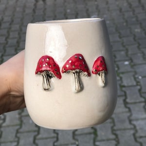 Handmade Mushroom Ceramic Mug