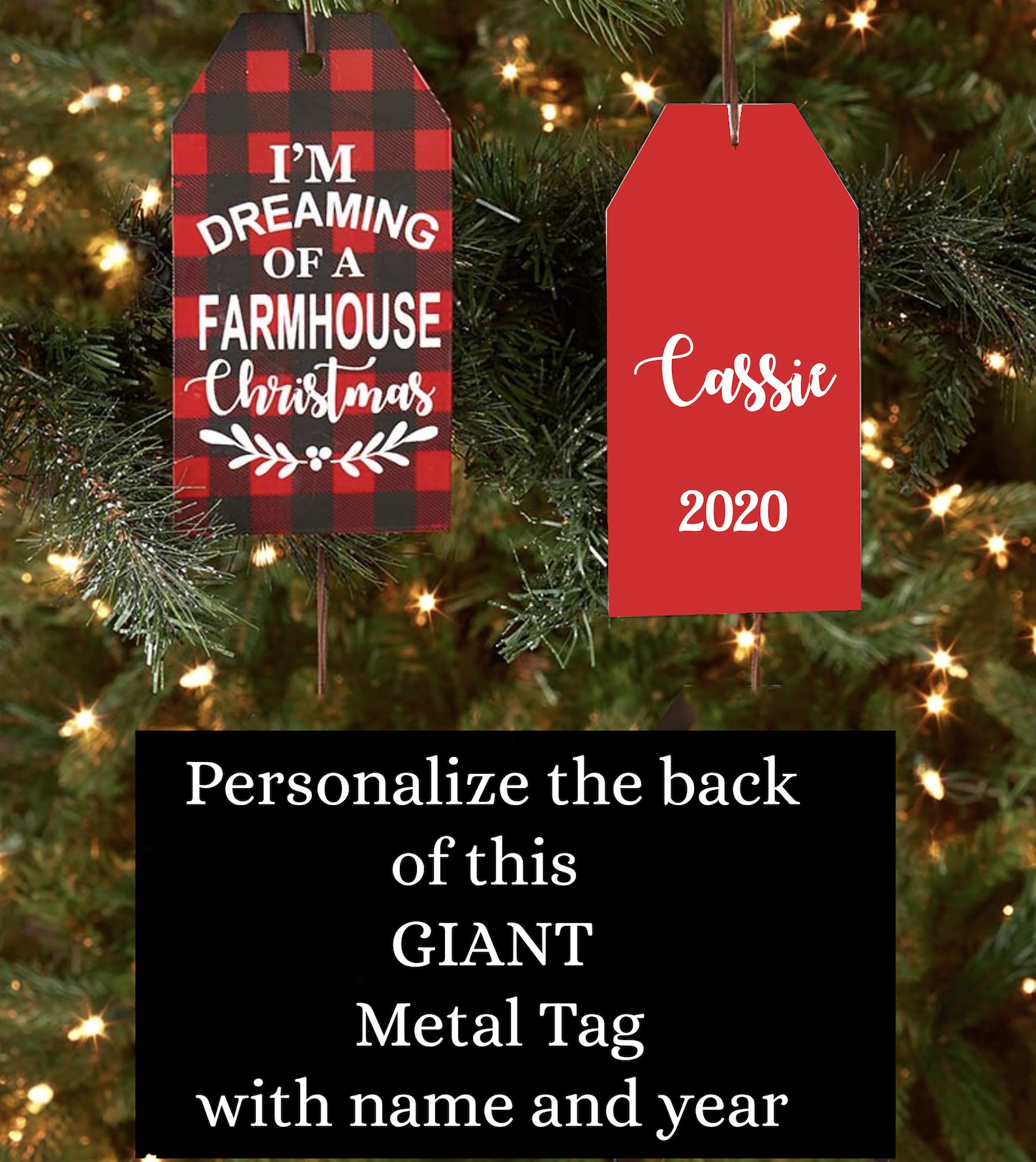 Giant Metal Gift Tag or Ornament Etsy UK