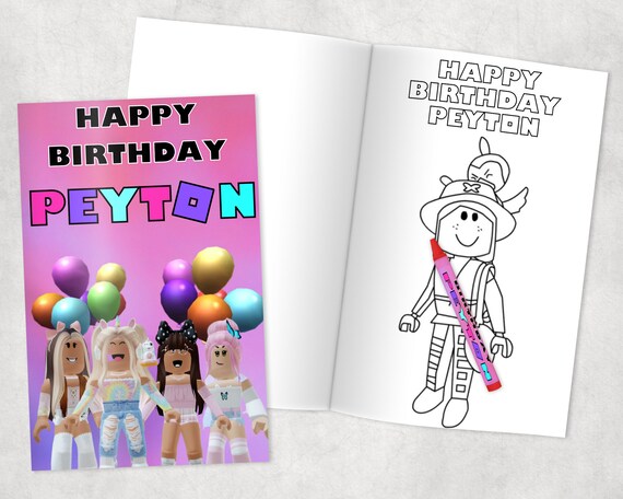 personalized roblox coloring book party favors custom party etsy