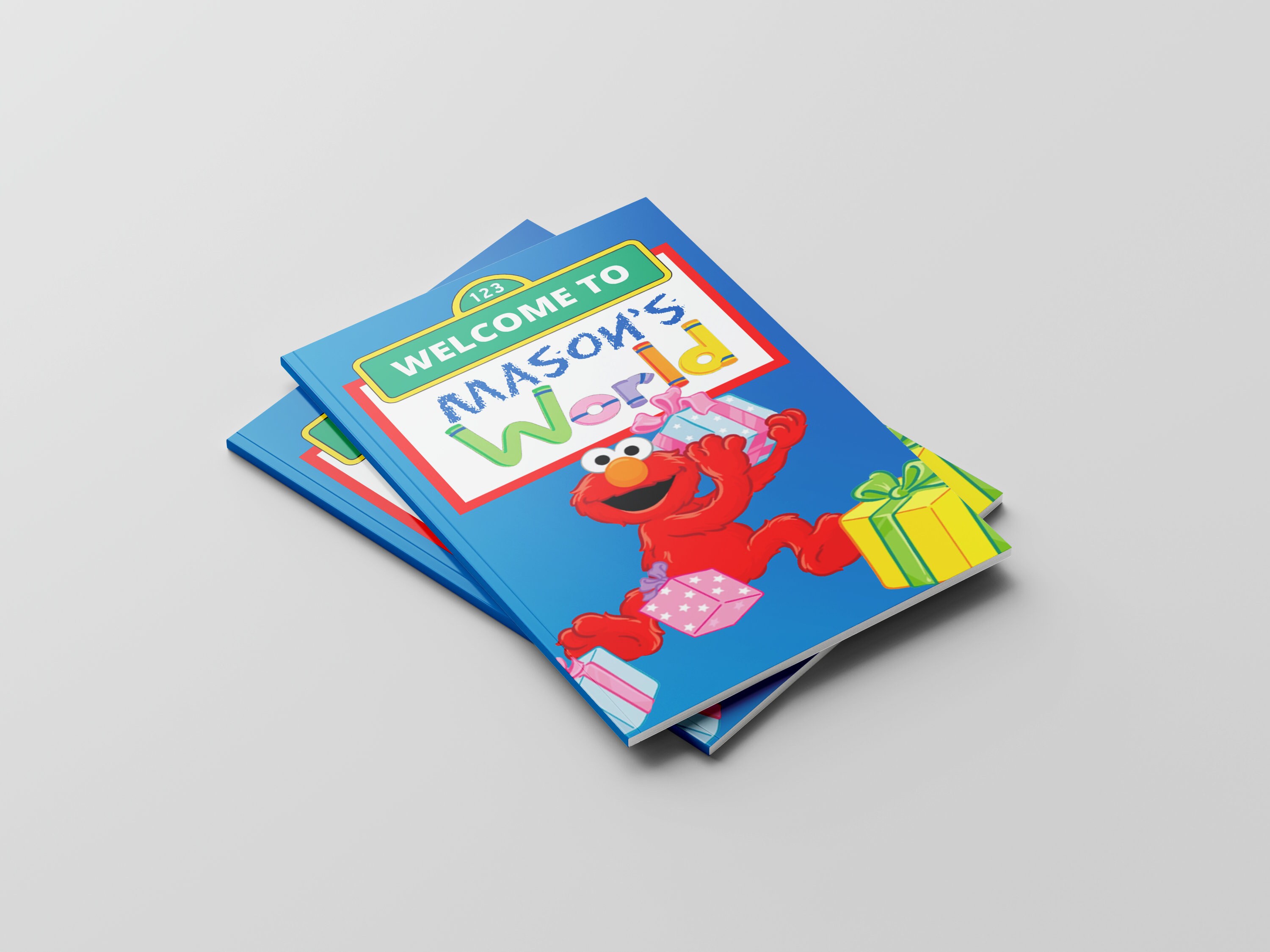 Personalized Elmo Coloring Book Party Favors Custom Party Etsy