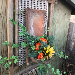 Vintage French Terracotta Planter: Reclaimed Tile Wall Sconce
