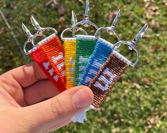 M and M Knotted Keychain