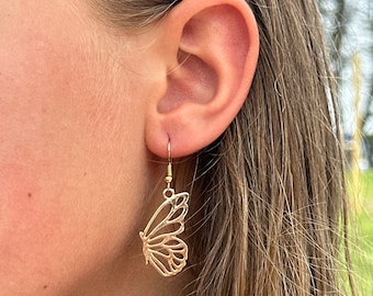 Small Gold Butterfly Earrings | Nickel Free