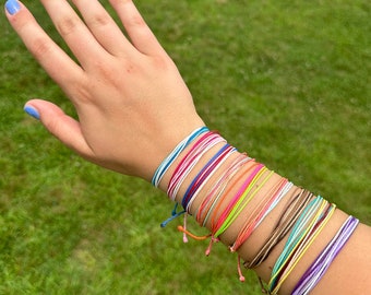 Pura Vida Thread Style/Wax Thread Bracelet | Waterproof/Adjustable