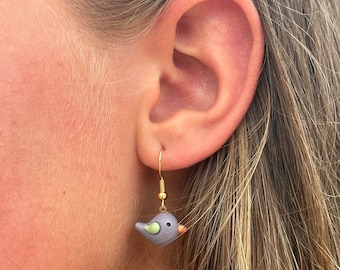 Small Cute Bird Earrings | Nickel Free