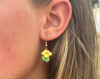 Daffodil Flower Earrings | Nickel Free