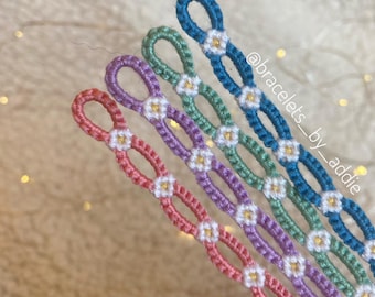 Aesthetic Handmade Flower Chain Bracelet
