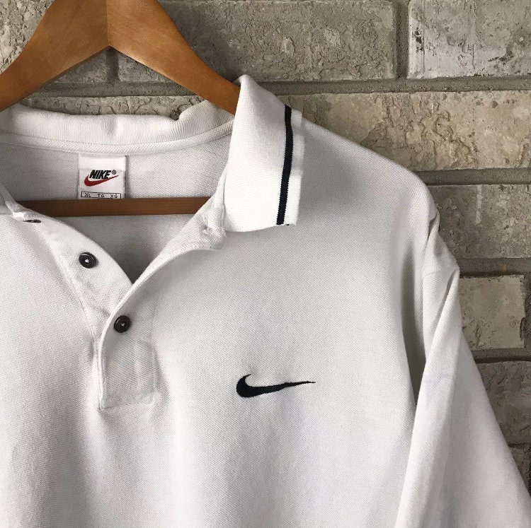 Mens Vintage Nike Long Sleeve Polo - Etsy