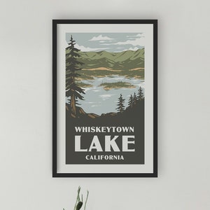 Whiskeytown Lake Kalifornien Poster - Redding Wandern Print